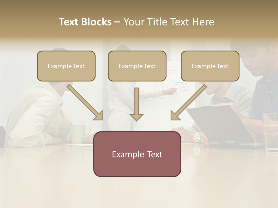 Office Workers In Meeting PowerPoint Template