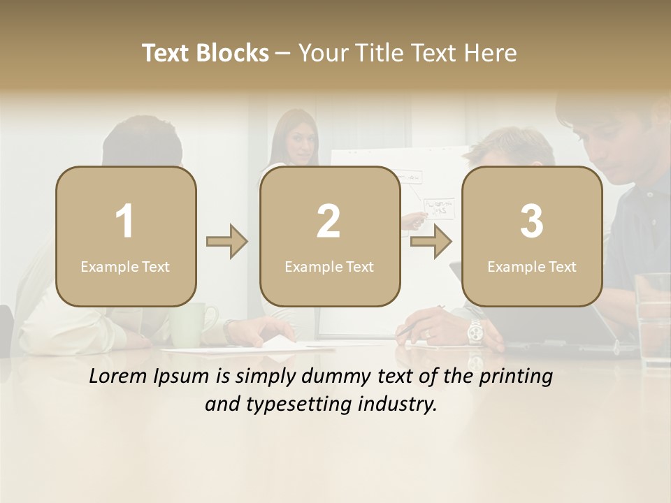 Office Workers In Meeting PowerPoint Template