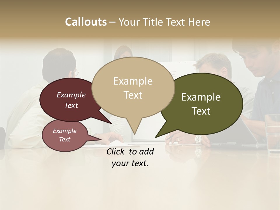 Office Workers In Meeting PowerPoint Template