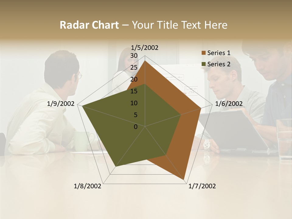 Office Workers In Meeting PowerPoint Template
