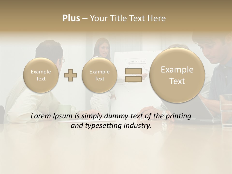 Office Workers In Meeting PowerPoint Template