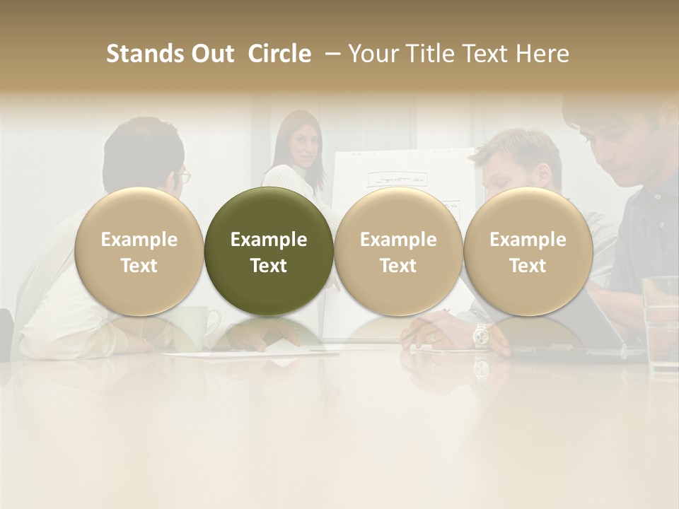 Office Workers In Meeting PowerPoint Template