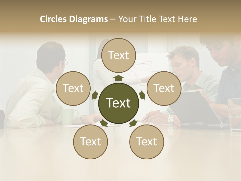 Office Workers In Meeting PowerPoint Template