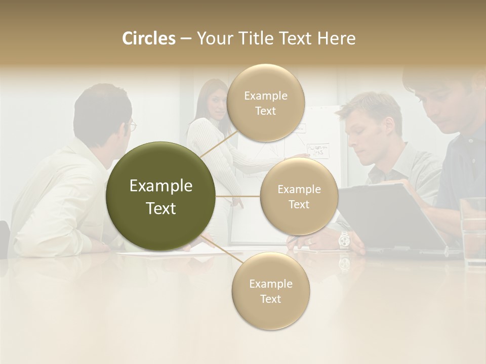 Office Workers In Meeting PowerPoint Template