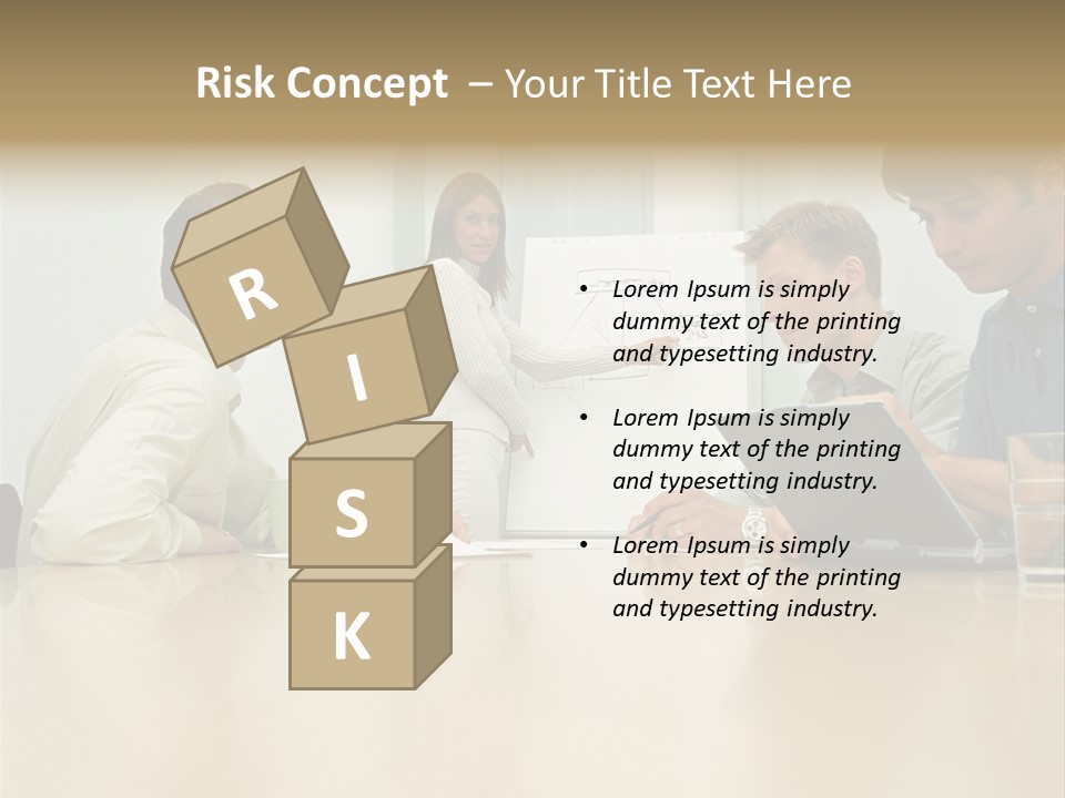 Office Workers In Meeting PowerPoint Template