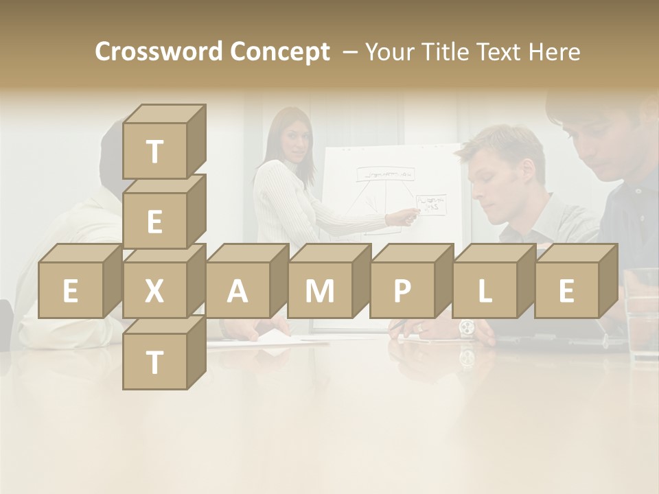 Office Workers In Meeting PowerPoint Template