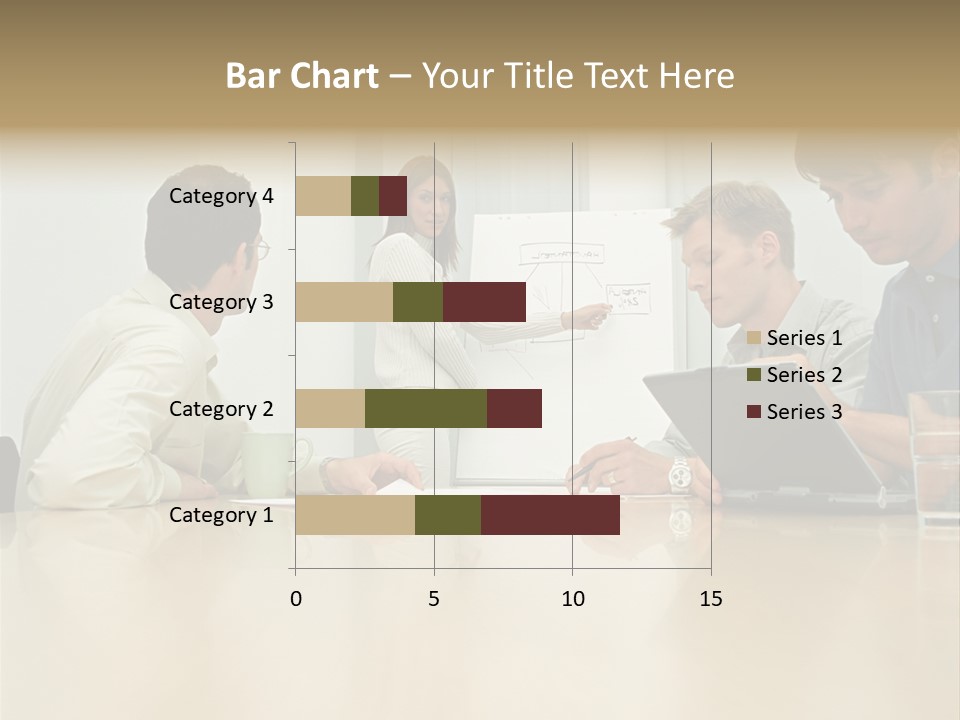 Office Workers In Meeting PowerPoint Template