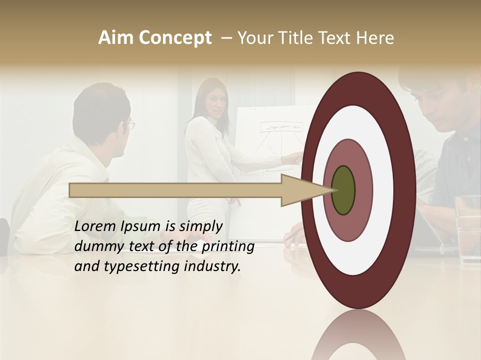 Office Workers In Meeting PowerPoint Template