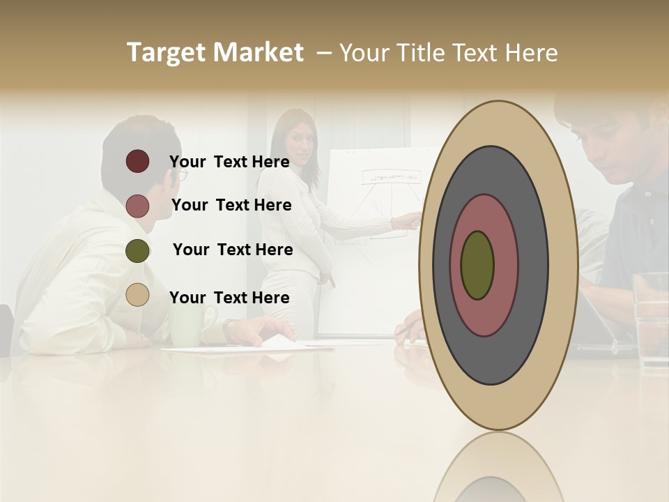 Office Workers In Meeting PowerPoint Template