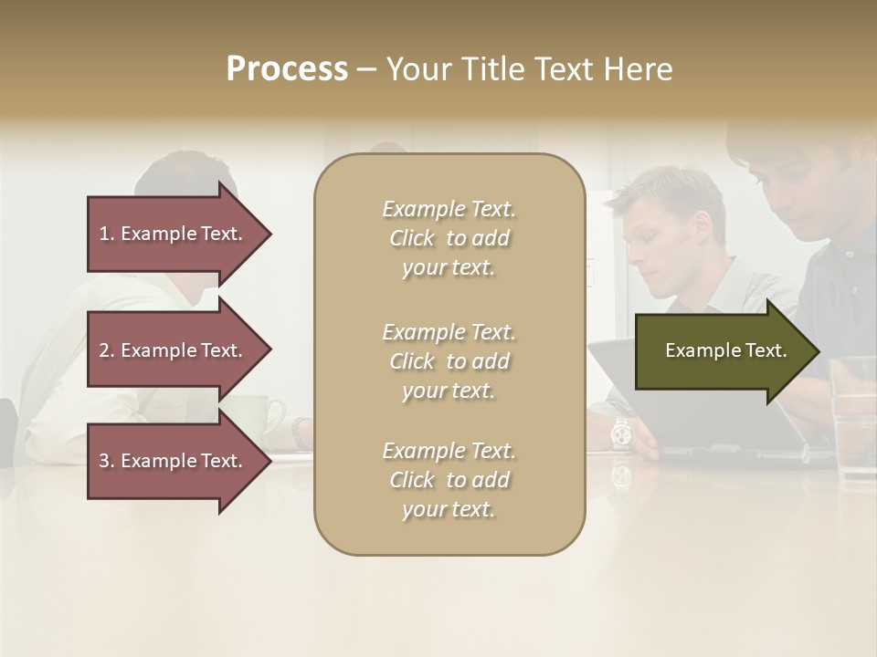 Office Workers In Meeting PowerPoint Template