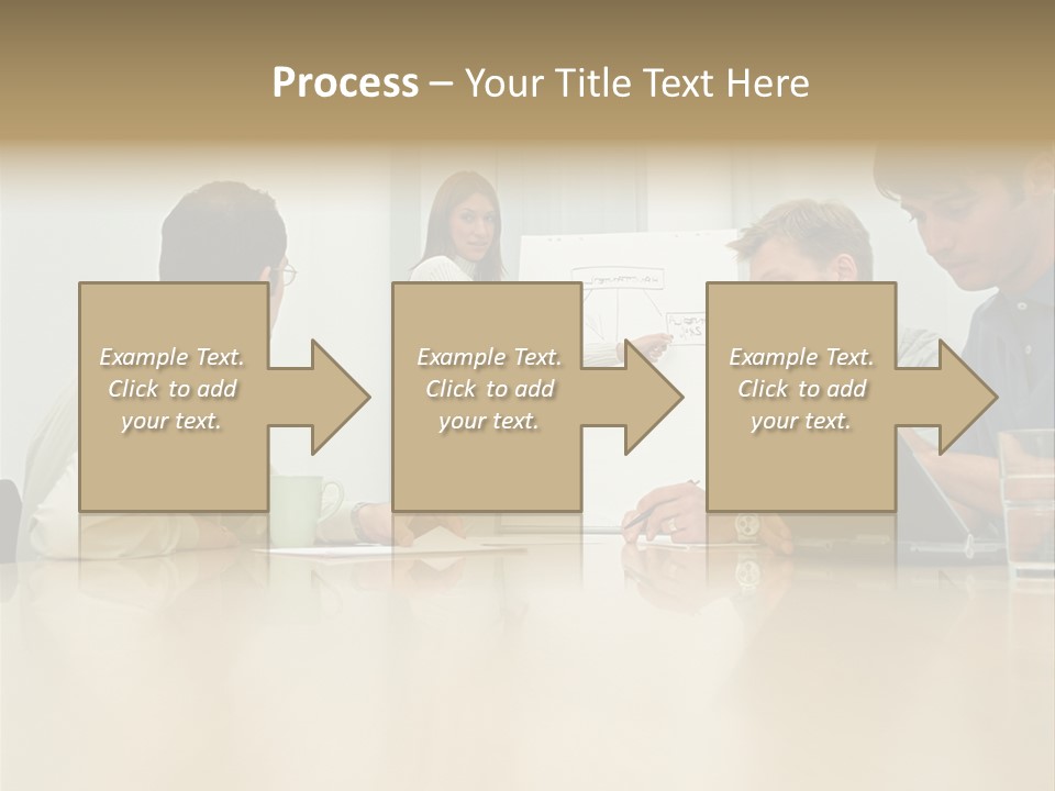 Office Workers In Meeting PowerPoint Template