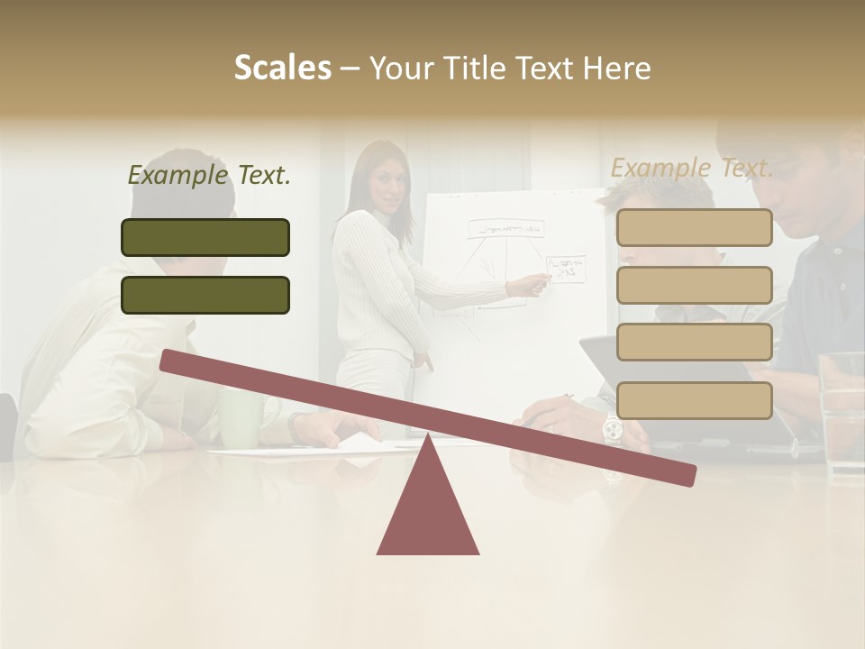 Office Workers In Meeting PowerPoint Template