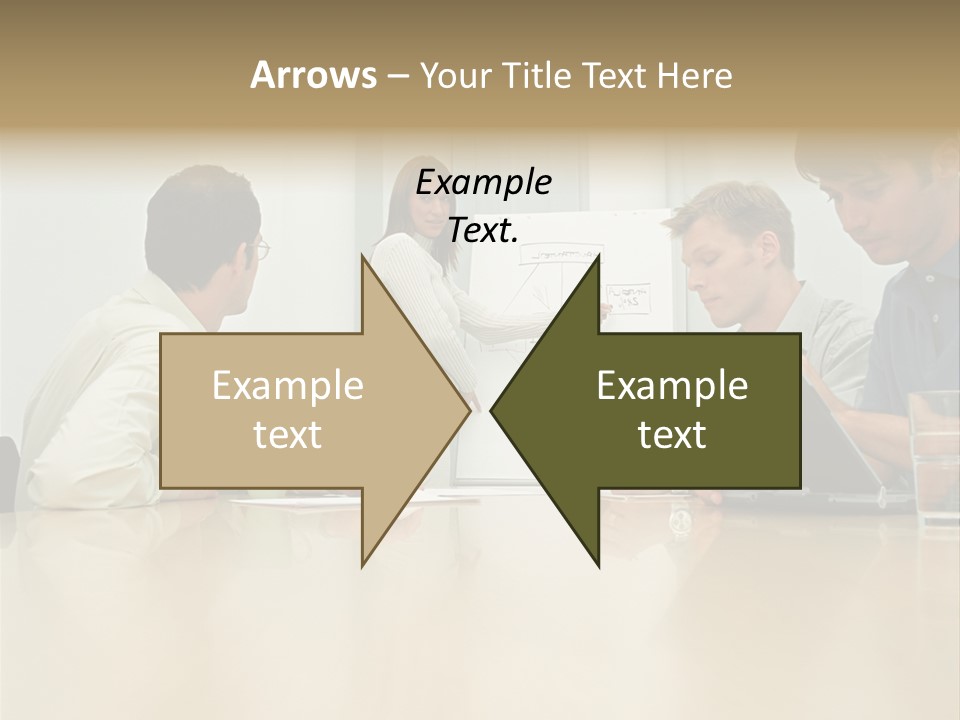 Office Workers In Meeting PowerPoint Template