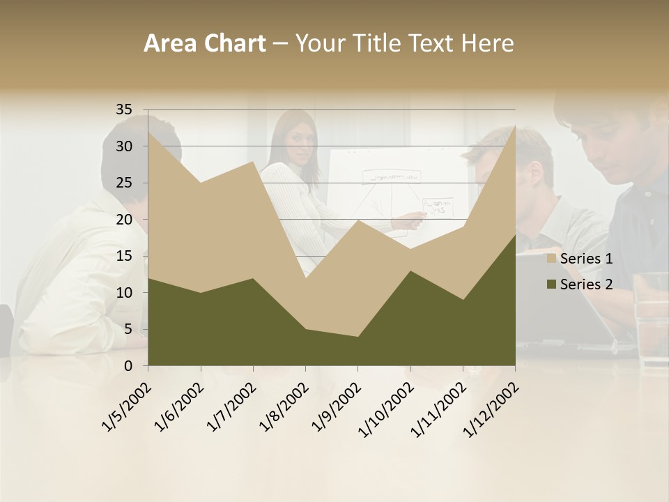 Office Workers In Meeting PowerPoint Template