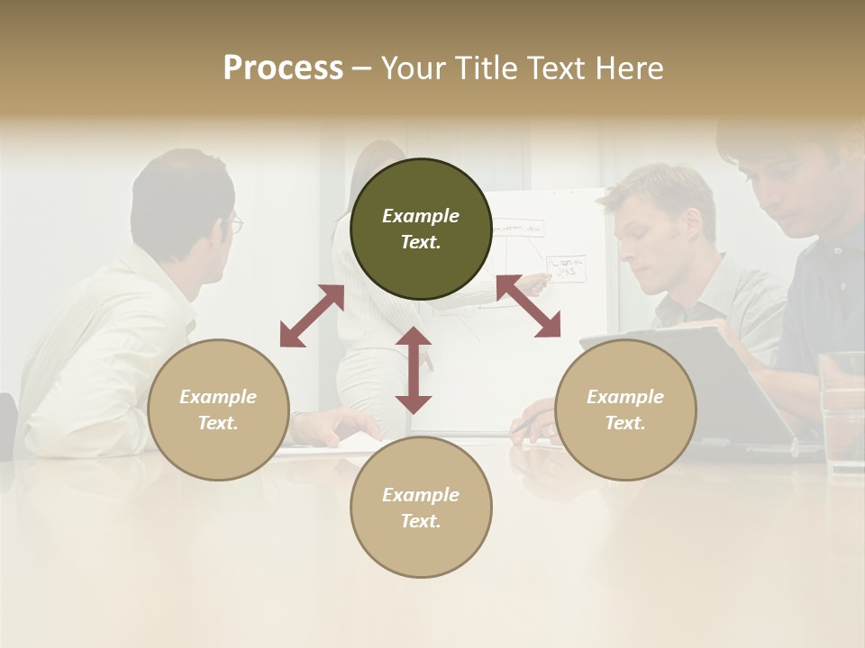 Office Workers In Meeting PowerPoint Template