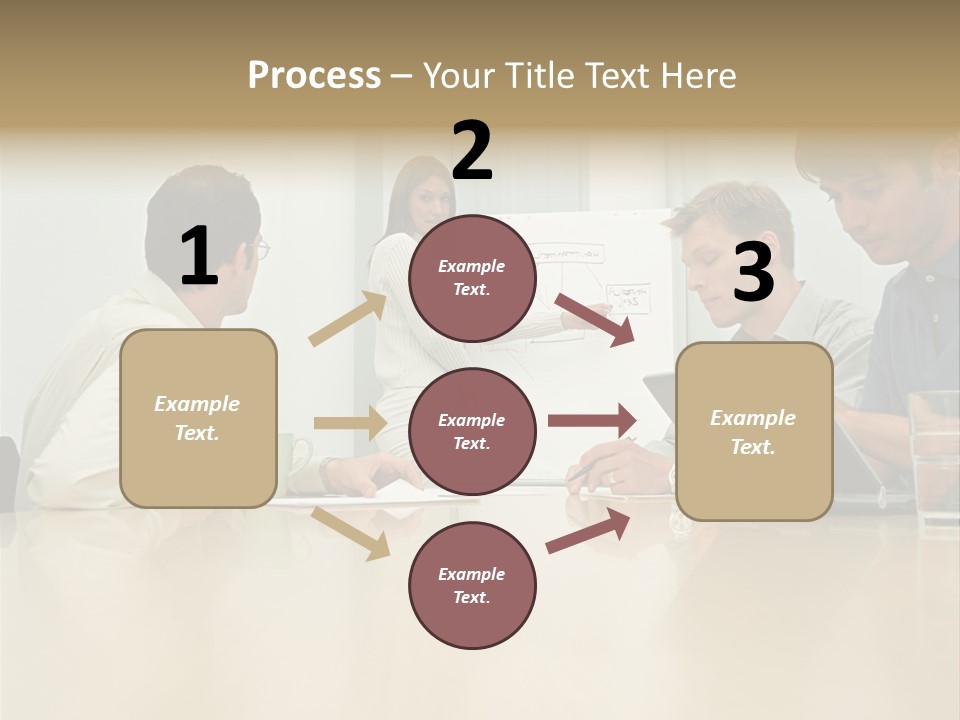 Office Workers In Meeting PowerPoint Template