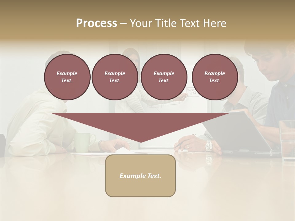 Office Workers In Meeting PowerPoint Template