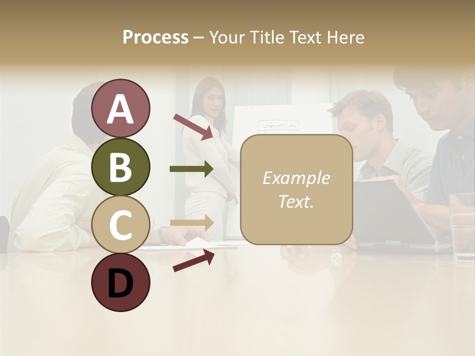 Office Workers In Meeting PowerPoint Template