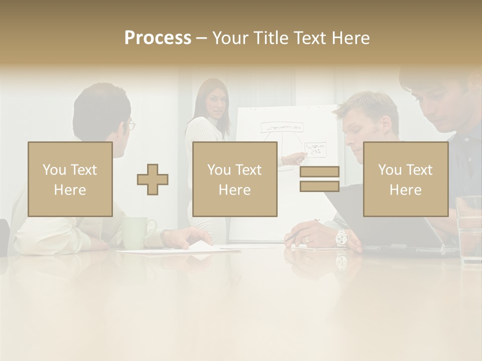 Office Workers In Meeting PowerPoint Template