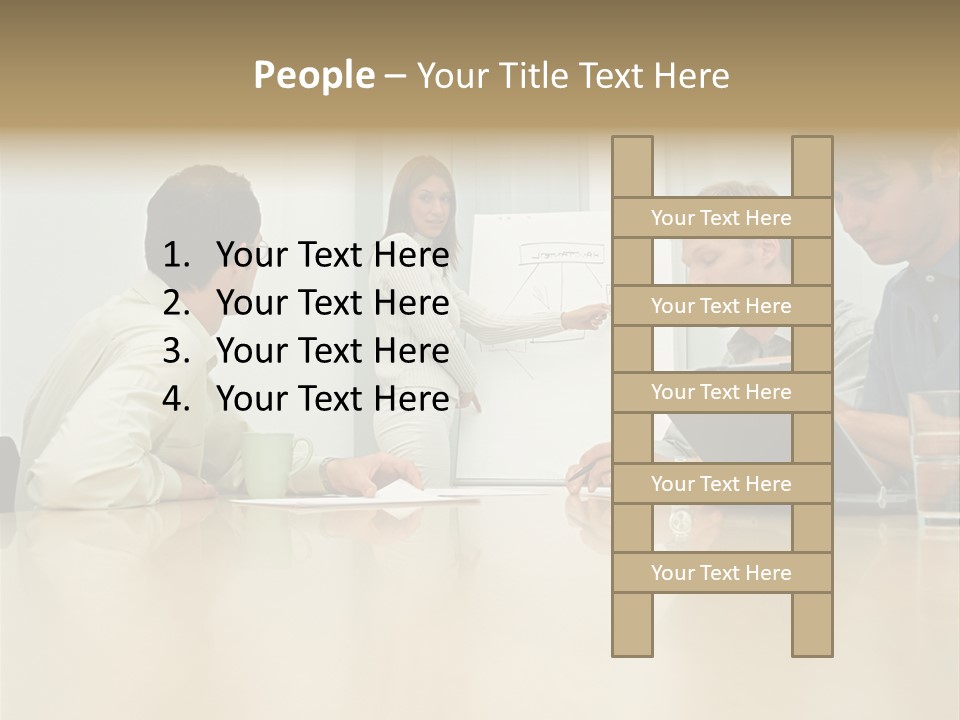 Office Workers In Meeting PowerPoint Template