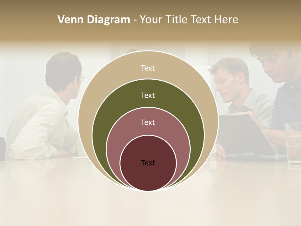 Office Workers In Meeting PowerPoint Template