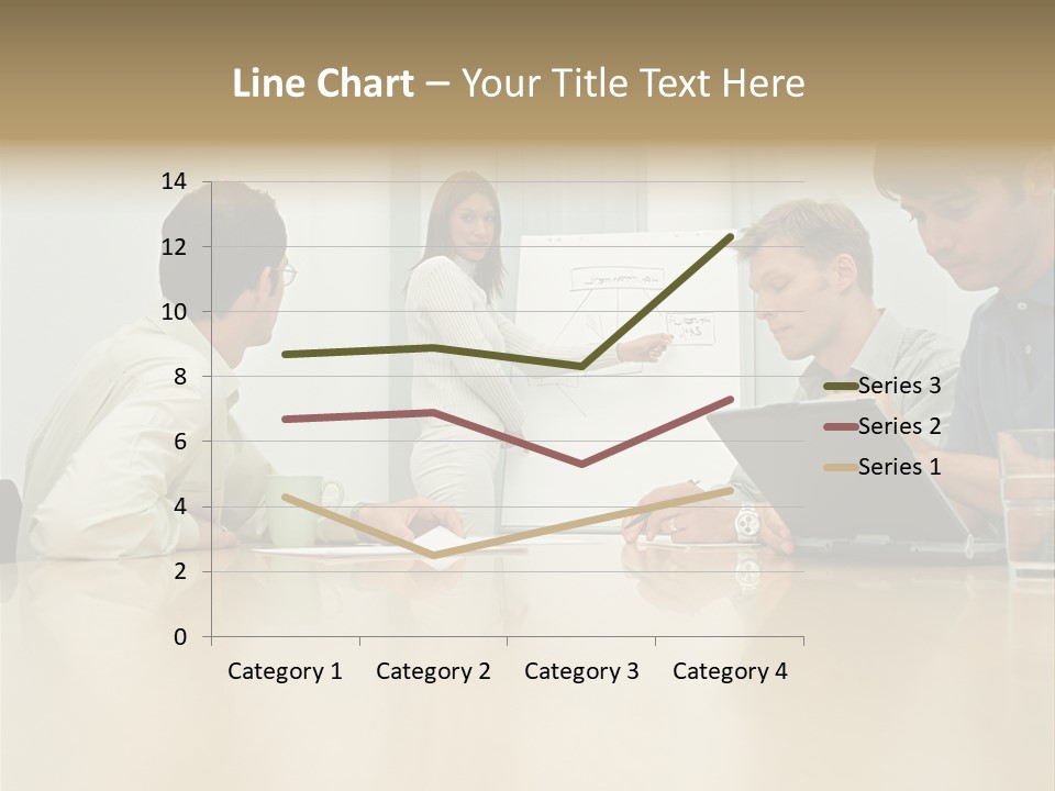 Office Workers In Meeting PowerPoint Template