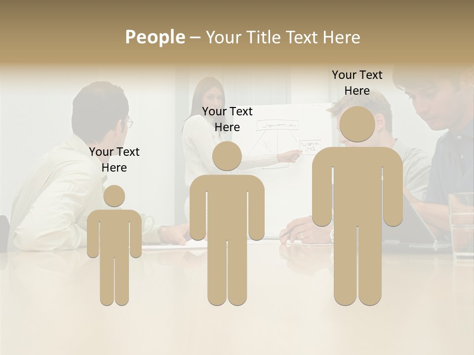 Office Workers In Meeting PowerPoint Template
