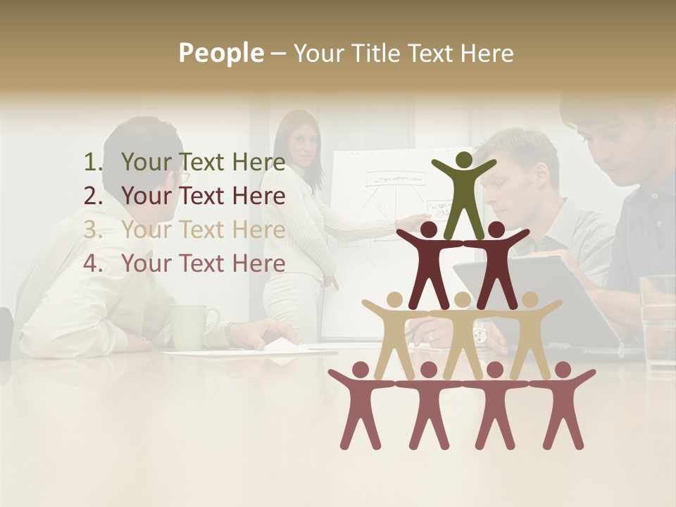 Office Workers In Meeting PowerPoint Template