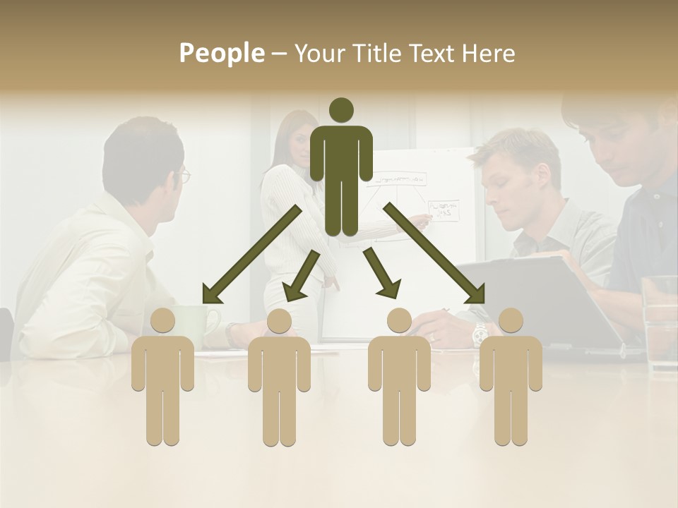 Office Workers In Meeting PowerPoint Template