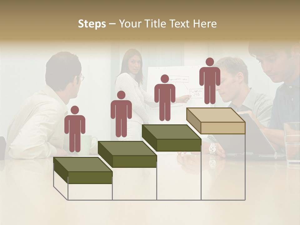 Office Workers In Meeting PowerPoint Template