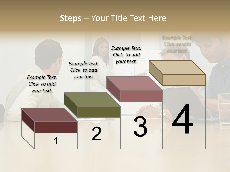 Office Workers In Meeting PowerPoint Template