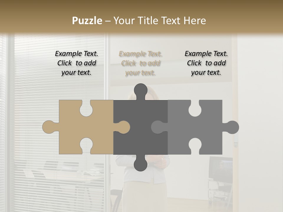 Businesswoman Waiting For Meeting PowerPoint Template