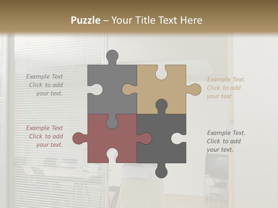 Businesswoman Waiting For Meeting PowerPoint Template