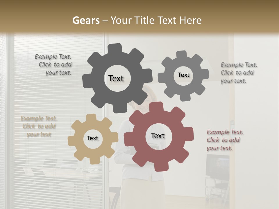 Businesswoman Waiting For Meeting PowerPoint Template