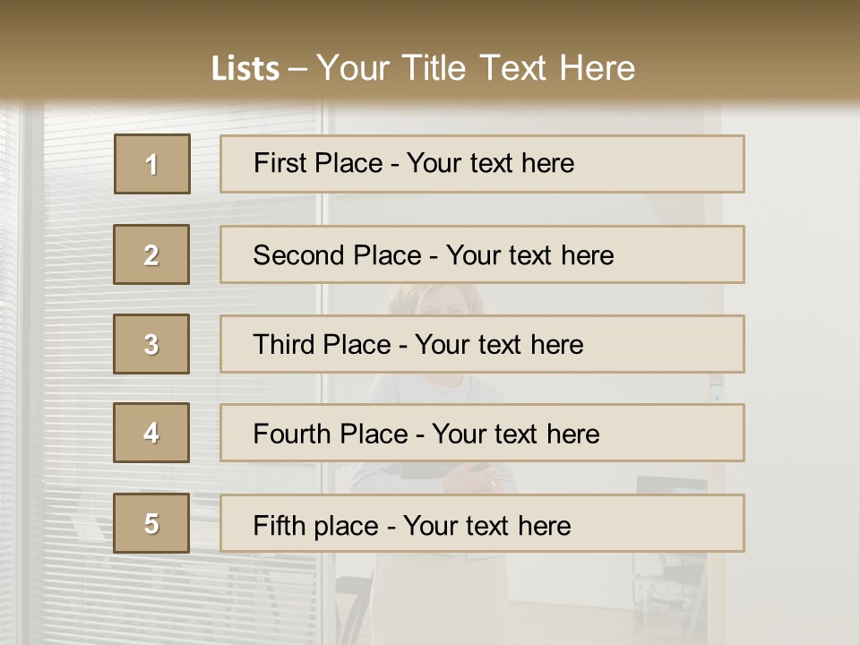 Businesswoman Waiting For Meeting PowerPoint Template