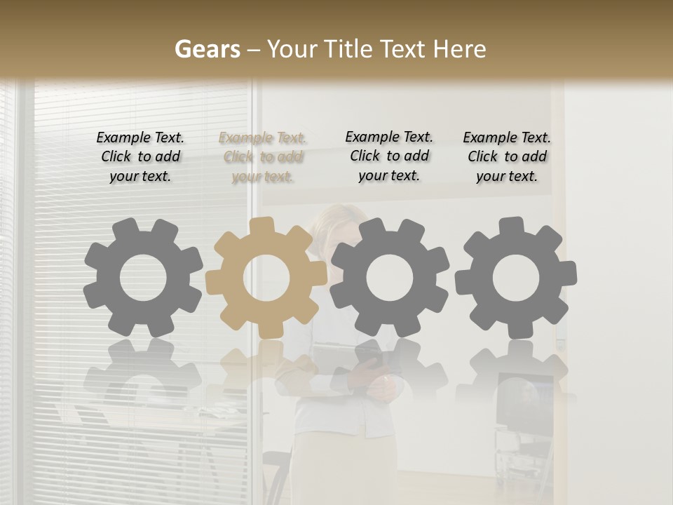 Businesswoman Waiting For Meeting PowerPoint Template