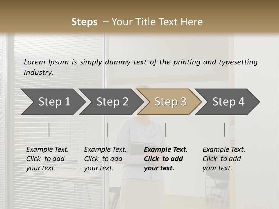 Businesswoman Waiting For Meeting PowerPoint Template