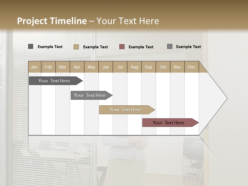 Businesswoman Waiting For Meeting PowerPoint Template