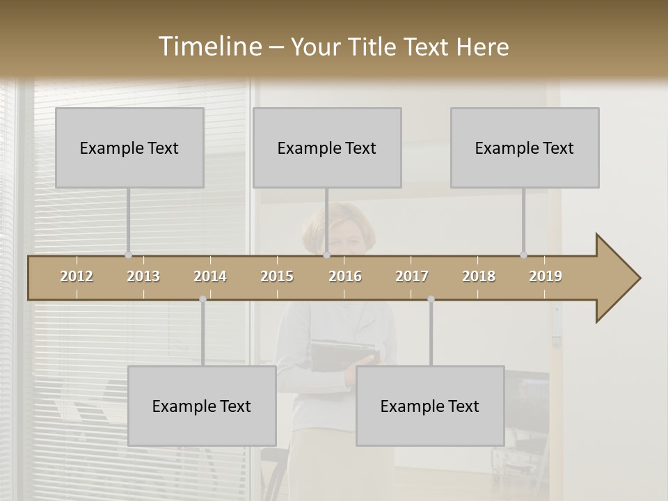 Businesswoman Waiting For Meeting PowerPoint Template