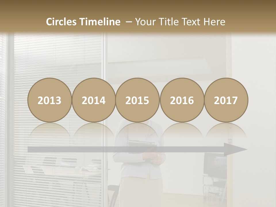 Businesswoman Waiting For Meeting PowerPoint Template