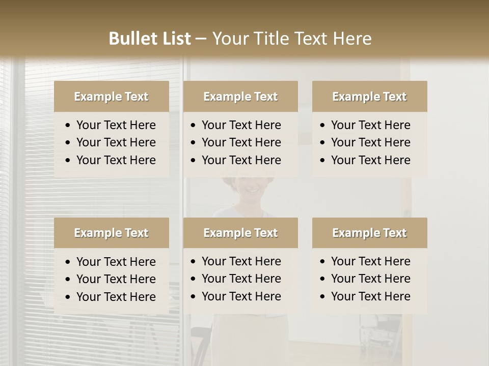 Businesswoman Waiting For Meeting PowerPoint Template