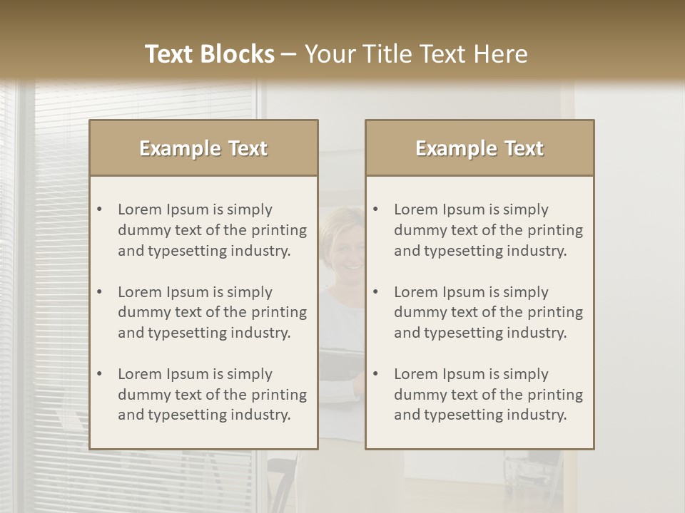 Businesswoman Waiting For Meeting PowerPoint Template