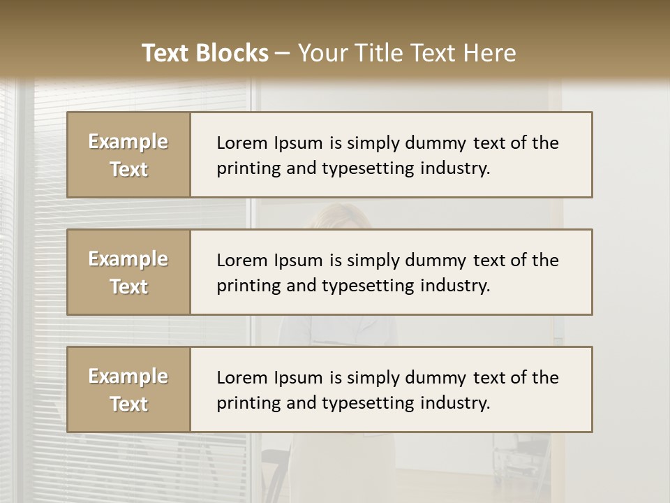 Businesswoman Waiting For Meeting PowerPoint Template