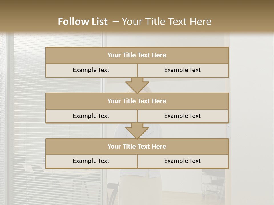 Businesswoman Waiting For Meeting PowerPoint Template