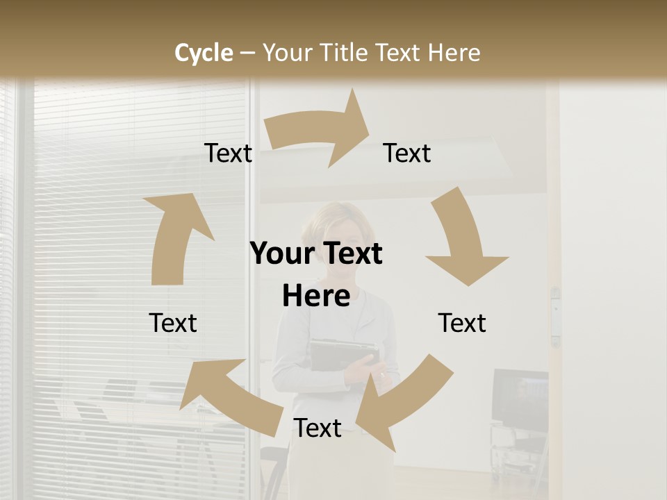 Businesswoman Waiting For Meeting PowerPoint Template