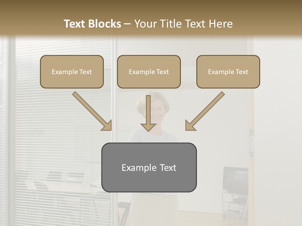 Businesswoman Waiting For Meeting PowerPoint Template