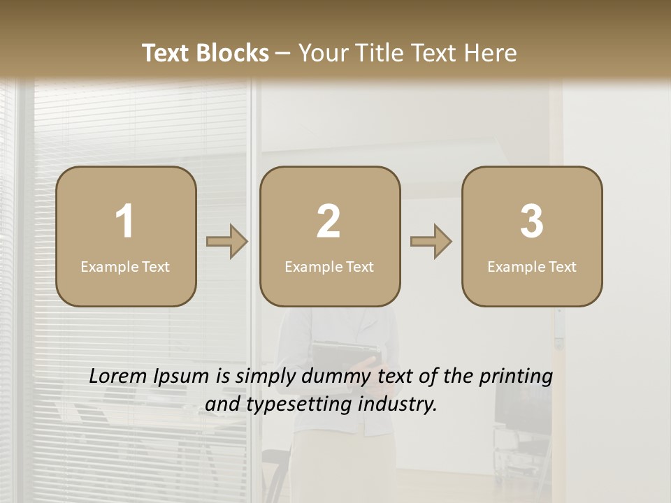 Businesswoman Waiting For Meeting PowerPoint Template