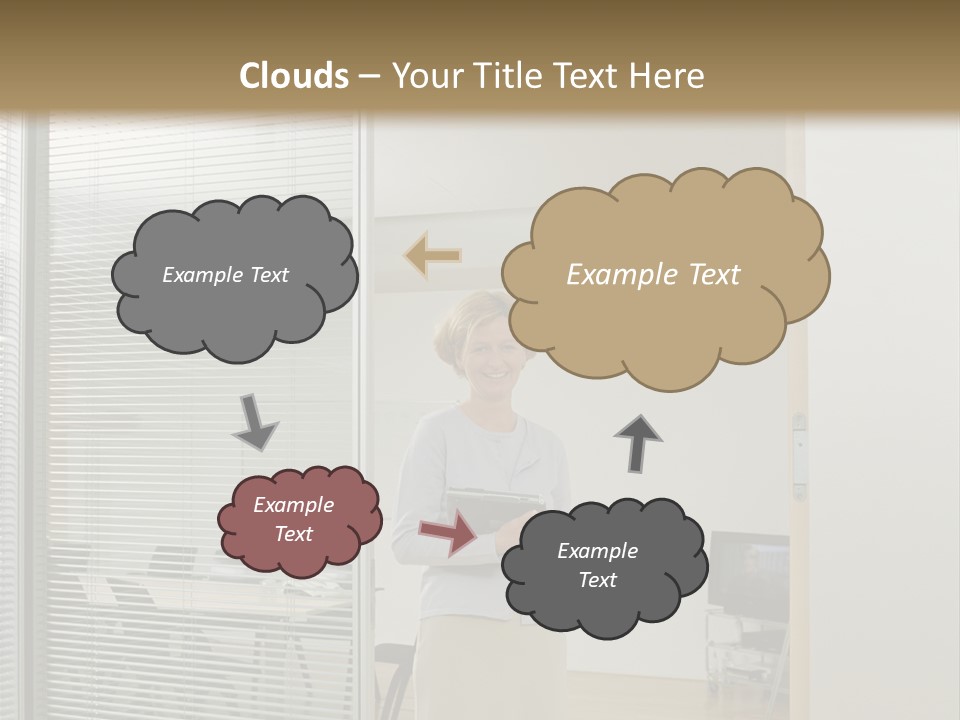 Businesswoman Waiting For Meeting PowerPoint Template