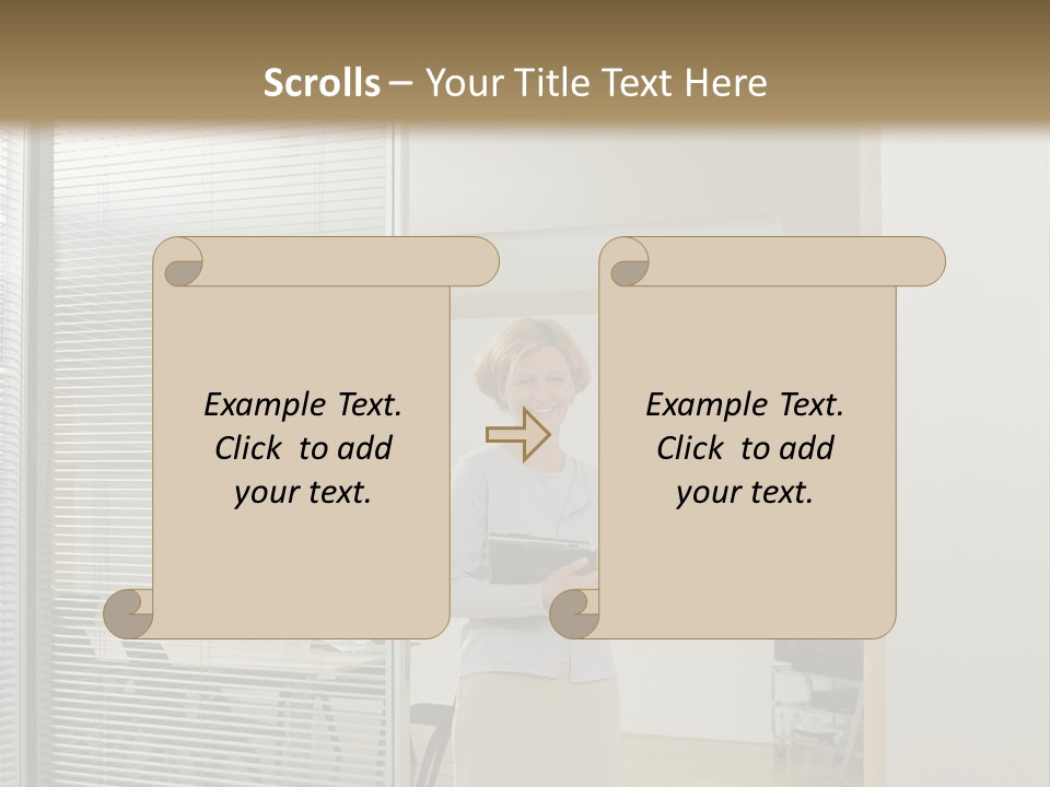Businesswoman Waiting For Meeting PowerPoint Template