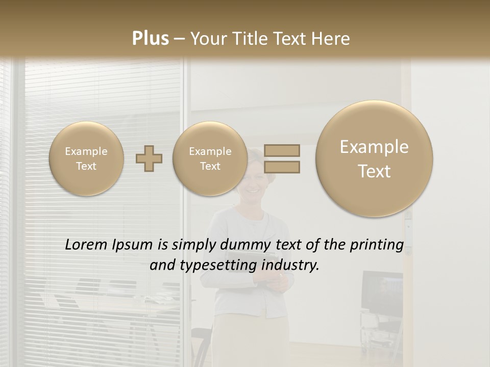 Businesswoman Waiting For Meeting PowerPoint Template